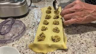 Easy handmade stuffed pasta with mussels and lobster cream sauce
