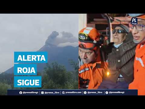 Alerta roja continúa en Chimaltenango, Sacatepéquez y Escuintla por el Volcán de Fuego