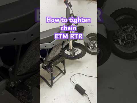 How to tighten chain on￼ etm rtr  #etmrtr #fix #ebike #surron #rtr  #funny #shorts #youtubeshorts