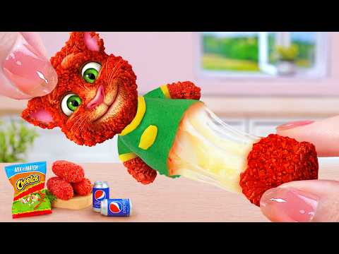 Best Of Food 🤩 How To Make Mini Talking Tom Shaped Nuggets from Cheetos 🔥 Tina Mini Cooking