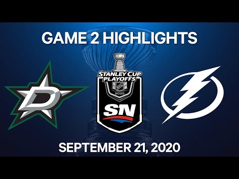 NHL Highlights | 4th Round, Game 2: Stars vs. Lightning - Sep 21, 2020