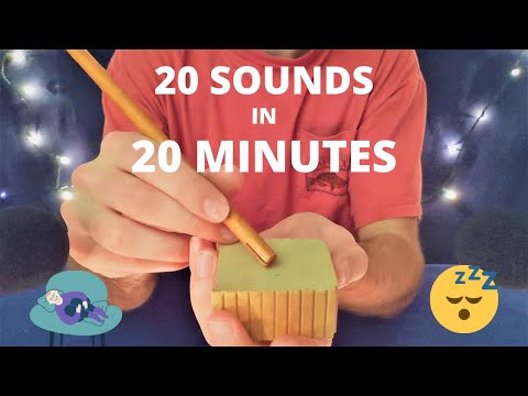 asmr 20 SOUNDS IN 20 MINUTES *binaural* (no talking)