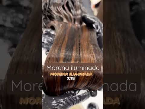 como tonalizei esse morena iluminada fundo de clareamento 7 usei 7.74 #morenailuminada # cabelo