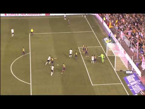 Valencia vs Barcelona 2-3 Gol Helder Postiga Jornada 3 2013/2014 - AllGoalsLFP