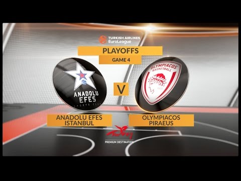 EuroLeague Highlights Playoffs 4: Anadolu Efes Istanbul 62-74 Olympiacos Piraeus