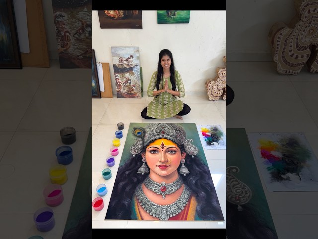 Durga maa rangoli for navratri | navratri special rangoli