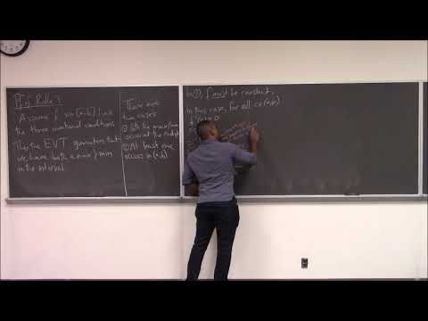 Math 1206-R03 Lecture 24 - The Mean Value Theorem (with Rolle's Theorem as a lemma)