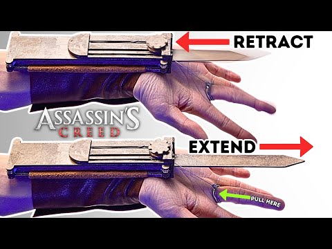 I Made A WORKING Hidden Blade From CARDBOARD! (Assassin's Creed) Impressive Dual-Action Mechanism