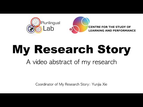 My Research Story - Yunjia Xie