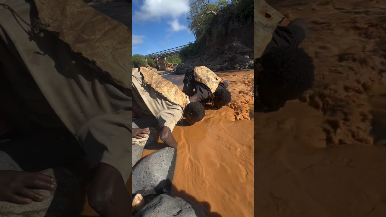 How do African tribes drink dirty water? #shorts