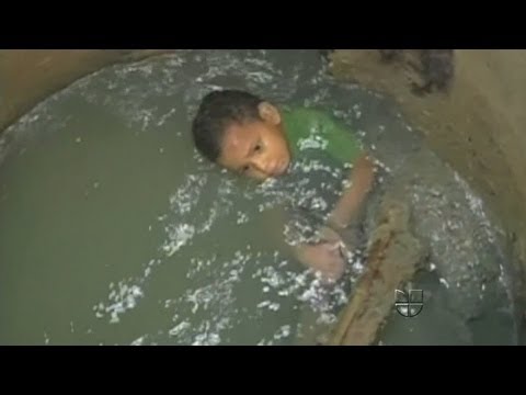 A child missing for 24 hours is found alive in a sewer in Barranquilla, Colombia.
