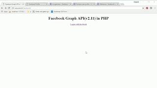 retrieve user profile using facebook graph api in php part2