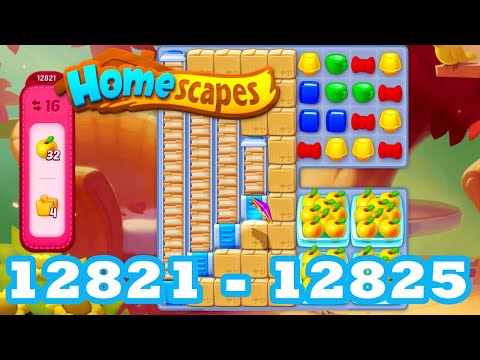 Homescapes Level 12821 - 12825 HD 3 - match puzzle Gameplay | android | IOS | 12822 | 127823 | 12824