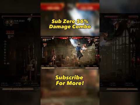 Highest Damage Sub Zero Combo! 56% Damage ❄️ #subzero #mortalkombat1 #mortalkombat #fyp