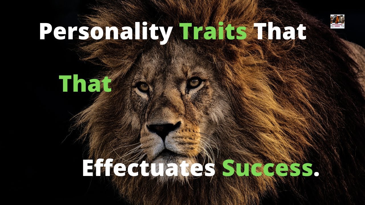 PERSONALITY TRAITS THAT EFFECTUATES SUCCESS.