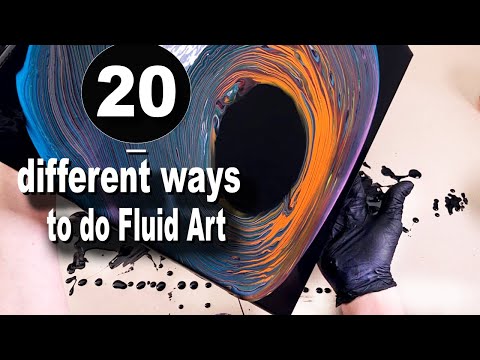 Acrylic pouring compilation | 20 different ways to do fluid art