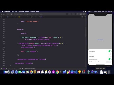 Custom Action Sheet Using SwiftUI - Action Sheet Using SwiftUI - SwiftUI Tutorial