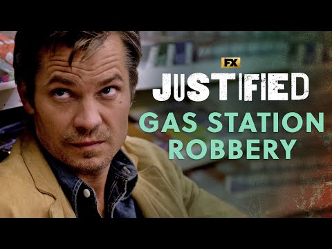 Raylan Gets Caught Up In A Gas Station Robbery - Scene | Justified | FX