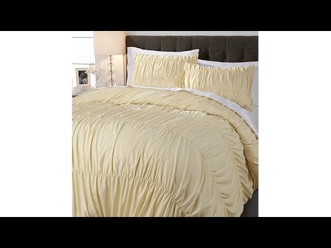 Concierge Collection Ruched 3piece Comforter Set