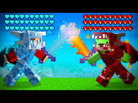 EPIC Minecraft Battle: ICE DRAGON vs FIRE DRAGON Armor