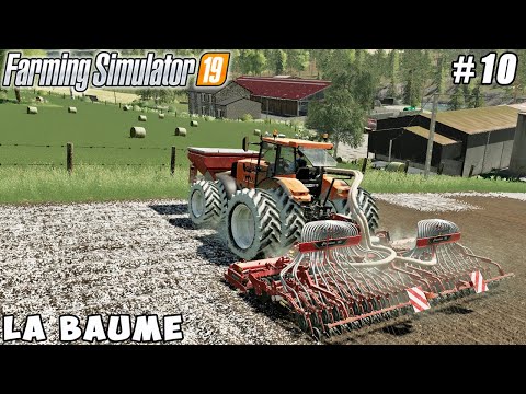 Liming, sowing hemp & alfalfa, making hay bales | La Baume | Farming simulator 19 | Timelapse #11