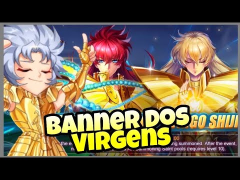 Shijima de Virgem e Arayashiki de Shaka no Banner - Saint Seiya Awakening