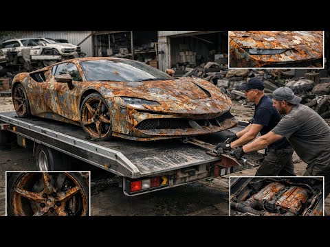 Thumbnail for Asmr Car Restoration! Full Restoration of a Ferrari SF90 from Total Disrepair to Looking New by Ferrari, Sports car, Car