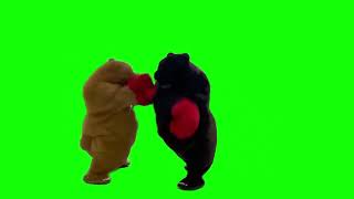 bears fighting to tekken music green screen