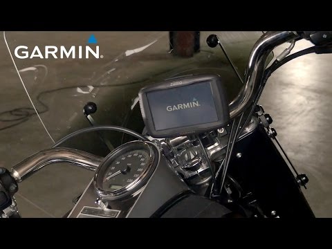 Garmin Acc, zumo 590, motociklo laikiklis video