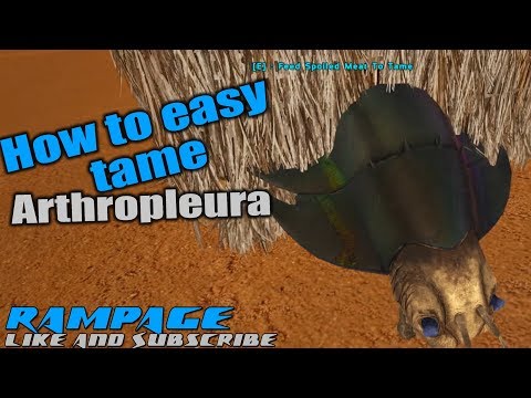 Arthropleura Easy Tame - ARK Survival Evolved How To - Tips ( Eat base raid MTS )