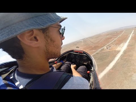 K13 Glider Launch Failure/Cable Break - 300ft Thermal - GoPro Cockpit View - (glider emergency)