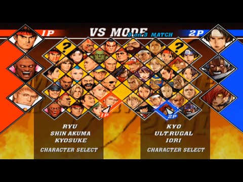 Capcom vs. SNK 2: Mark of the Millennium 2001 Opening and All Characters [PS2]