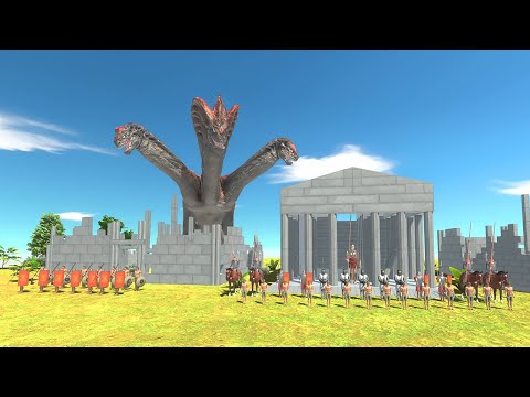 Giant HYDRA Attack Ancient GREEK TEMPLE - Animal Revolt Battle Simulator