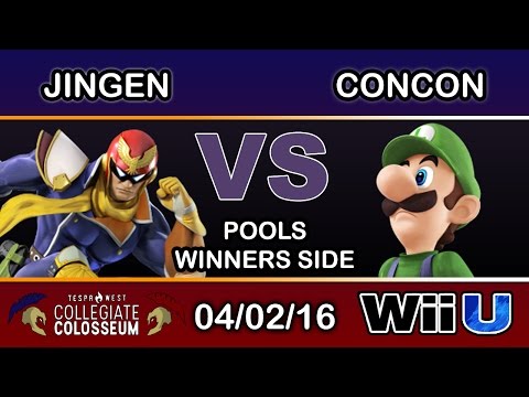 Tespa Collegiate: Jingen (Captain Falcon) Vs. SCB | ConCon (Luigi) Pools Winners - Smash Wii U