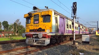 Oldest vintage model EMU train from Bandel to Katwa railway station.