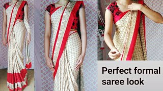 Office wear saree  how to wear saree for office sh