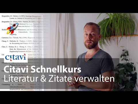 Literaturverwaltung mit CITAVI: Schnellkurs in 35min – Tutorial für wissenschaftliche Arbeiten