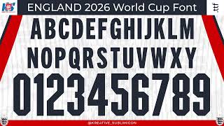 England 2026 World Cup Font (TTF) – Football Jersey Number & Letter #england #ENGLAND2026FONT #font