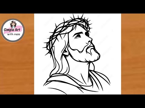 Jesus drawing | How to draw Jesus Christ easy | Colour pencil drawing|  drawing of Jesus |Simpleart