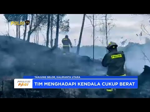 DITSAMAPTA POLDA KALTARA BERJIBAKU PADAMKAN KARHUTLA DI TANJUNG SELOR KM 6