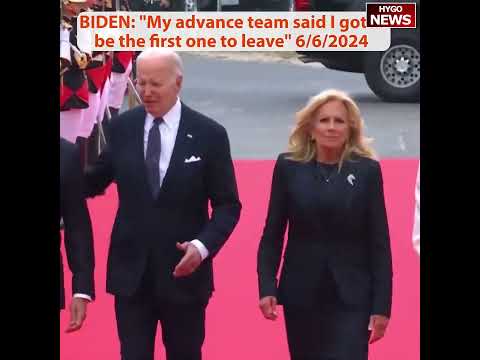 Biden Awkwardly Hunches Over, Jill Quickly Pulls Joe Out as Macron Stays Behind to Greet Veterans