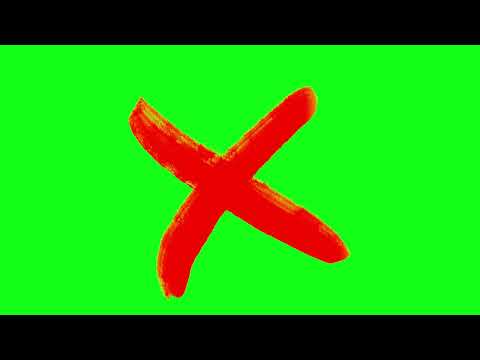 Free Cross Mark Green Screen