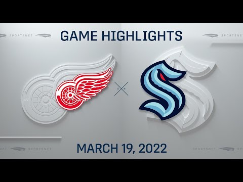 NHL Highlights | Red Wings vs. Kraken - Mar. 19, 2022