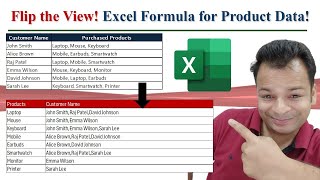 Flip the View! Excel Formula for Product Data!