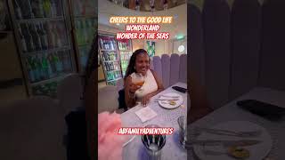 Cheers to the good life. Wonderland Wonder of The Seas #abfamilyadventures #wonderoftheseas #cruise