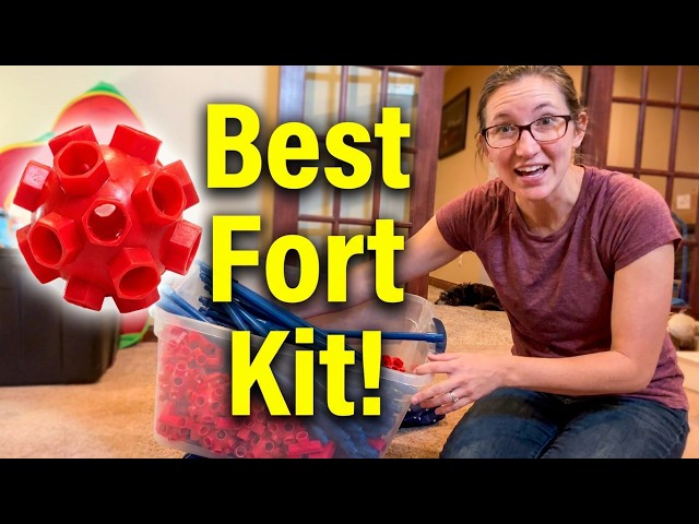 Vídeo relacionado con 140pcs Kit De Construcción para Niños 140 Piezas Que Brillan En La Oscuridad Air Forts Constructor De Regalo Juguetes para De 4 5 6 7 8 9+ Años De Edad Niñas DIY Fort Building Túneles Tienda De