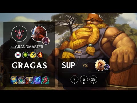 Gragas Support vs Leona - KR Grandmaster Patch 10.25b