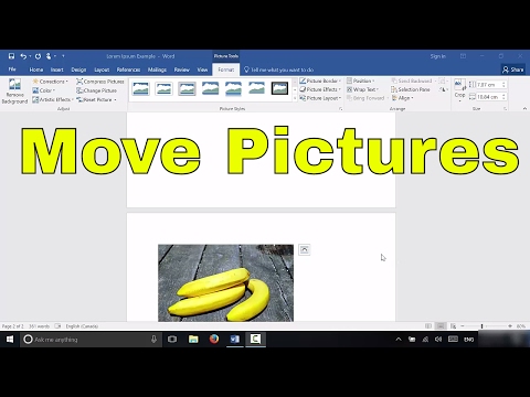 Part of a video titled How To Move Pictures In Microsoft Word-Tutorial - YouTube