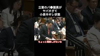 【国会騒然】立憲のバ●議員に、小泉・小野田大臣たちが唖然