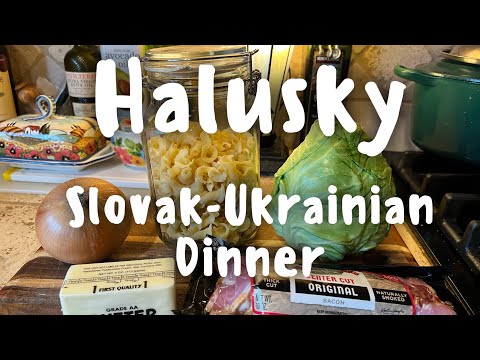 Halusky, a traditional Eastern European dish